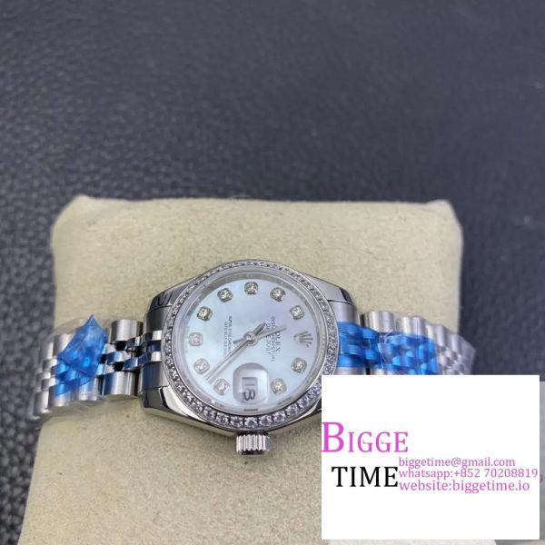 DateJust 28mm Ladies Diamond Bezel MOP Dial Diamond Marker Jubilee Bracelet WF A2236 - Image 6