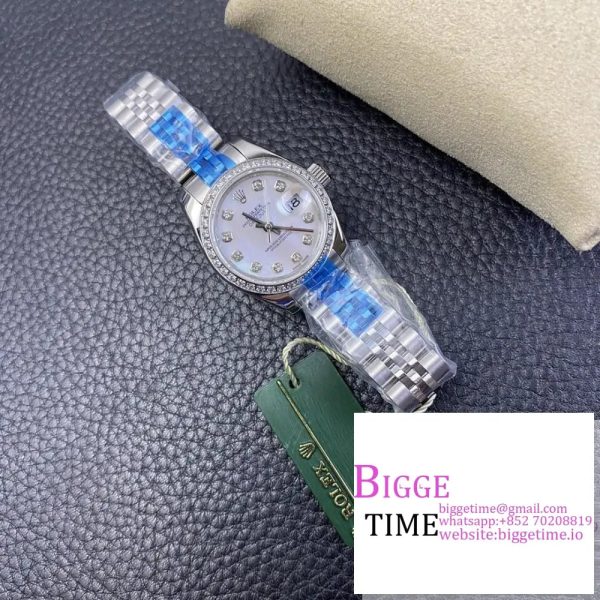 DateJust 28mm Ladies Diamond Bezel MOP Dial Diamond Marker Jubilee Bracelet WF A2236 - Image 4