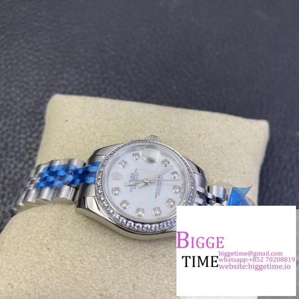 DateJust 28mm Ladies Diamond Bezel MOP Dial Diamond Marker Jubilee Bracelet WF A2236 - Image 7