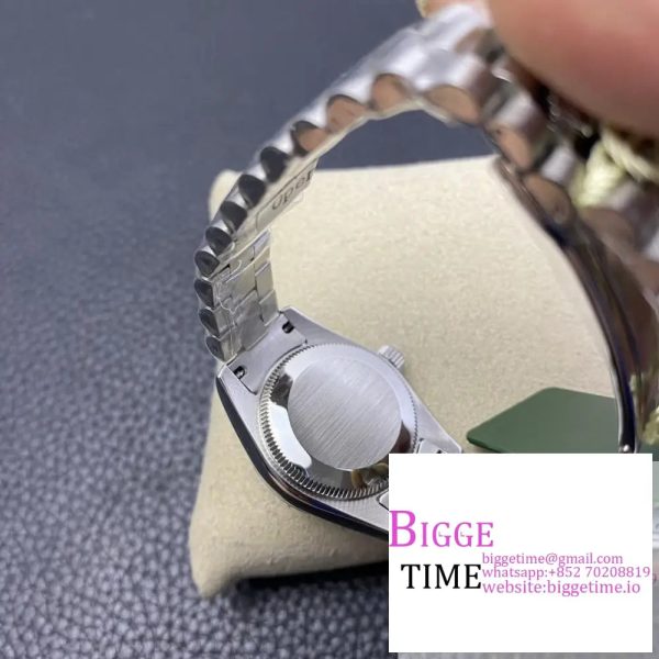 DateJust 28mm Ladies Diamond Bezel Silver Dial Roma Marker Jubilee Bracelet WF A2236 - Image 9