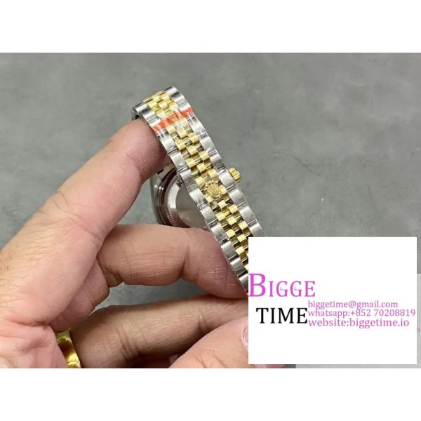 Datejust 28mm Ladies SS WF 1:1 Best Edition RG Bezel Green Dial With Diamonds Markers on SS Jubilee Bracelet A2236 - Image 8
