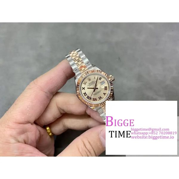 DateJust 28mm Ladies YG/SS YG Dial Roma Marker YG/SS Jubilee Bracelet WF A2236 - Image 6