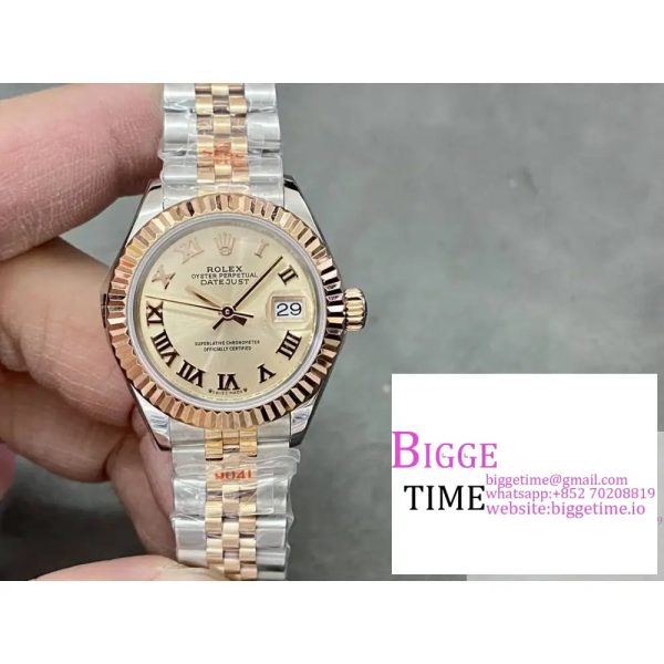 DateJust 28mm Ladies YG/SS YG Dial Roma Marker YG/SS Jubilee Bracelet WF A2236 - Image 2