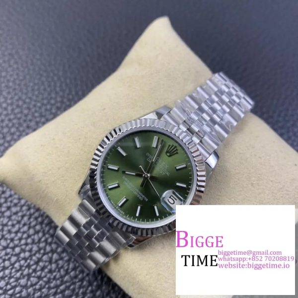 DateJust 31mm Ladies Green Dial Jubilee Bracelet WF A2671 - Image 3