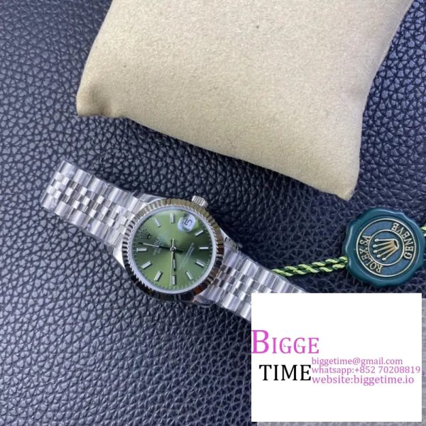 DateJust 31mm Ladies Green Dial Jubilee Bracelet WF A2671 - Image 7