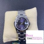 DateJust 31mm Ladies Purple Dial Diamond Roma Marker Oyster Bracelet WF A2671