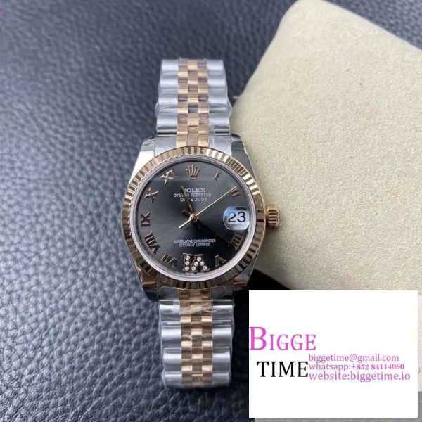 DateJust 31mm Ladies RG/SS Grey Dial Diamond Roma Marker RG/SS Jubilee Bracelet BPF A2671 - Image 2