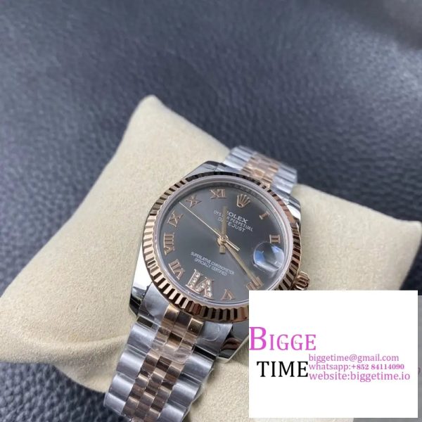 DateJust 31mm Ladies RG/SS Grey Dial Diamond Roma Marker RG/SS Jubilee Bracelet BPF A2671 - Image 4
