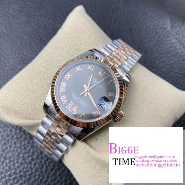 DateJust 31mm Ladies RG/SS Grey Dial Diamond Roma Marker RG/SS Jubilee Bracelet BPF A2671 - Image 7