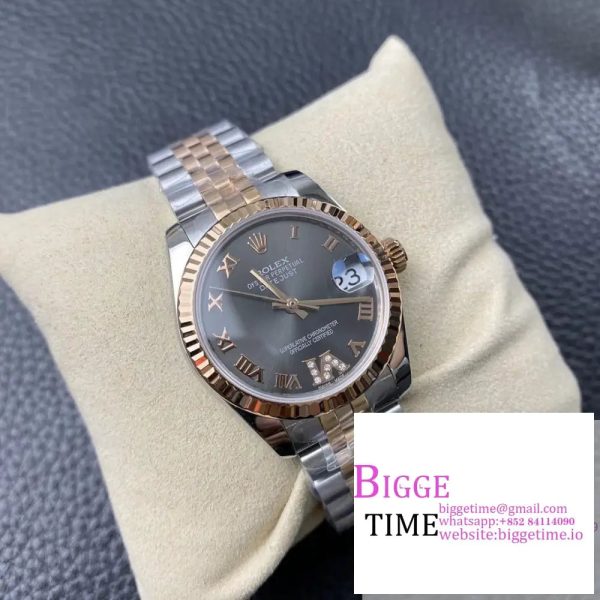 DateJust 31mm Ladies RG/SS Grey Dial Diamond Roma Marker RG/SS Jubilee Bracelet BPF A2671 - Image 3