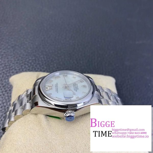 DateJust 31mm Ladies Smooth Bezel MOP Diamond Roma Marker Oyster Bracelet BPF A2671 - Image 3