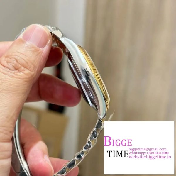 DateJust 36 126233 Clean 1:1 Best Edition 904L Steel Gray Dial Green Roman on SS/YG Jubilee Bracelet VR3235 - Image 4