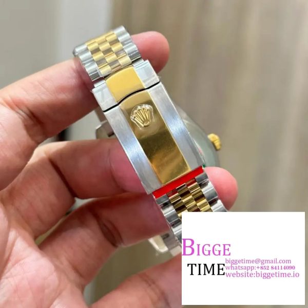 DateJust 36 126233 Clean 1:1 Best Edition 904L Steel Gray Dial Green Roman on SS/YG Jubilee Bracelet VR3235 - Image 7