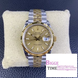 DateJust 36mm Fluted Bezel Gold Motif Dial YG/SS Jubilee Bracelet VSF VS3235