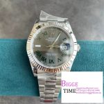 DateJust 41 126334 VSF 1:1 Best Edition 904L Steel Wimbledon Dial Green Roman on SS Jubilee Bracelet VS3235
