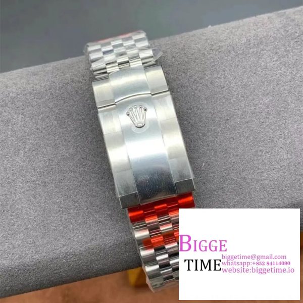 DateJust 41MM 126300 Noob 1:1 Best Edition Polished Bezel Black Dial Stick Markers on SS Jubilee Bracelet A3235 - Image 5