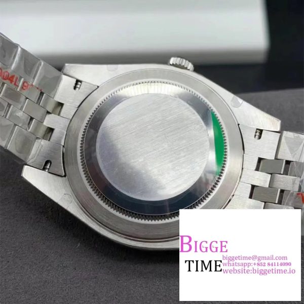 DateJust 41MM 126300 Noob 1:1 Best Edition Polished Bezel Black Dial Stick Markers on SS Jubilee Bracelet A3235 - Image 6