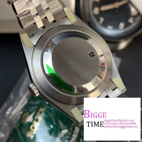DateJust 41MM 126300 Noob 1:1 Best Edition Polished Bezel Blue Dial Stick Markers on SS Jubilee Bracelet A3235 - Image 4