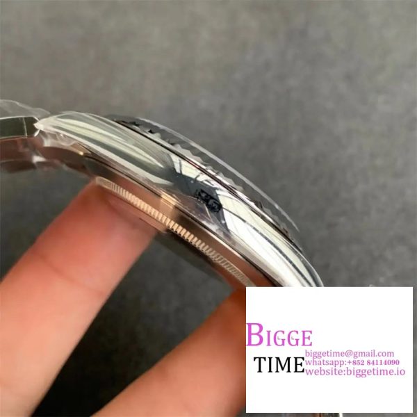 DateJust 41MM 126300 Noob 1:1 Best Edition Polished Bezel Silver Dial Stick Markers on SS Jubilee Bracelet A3235 - Image 5
