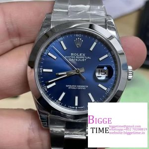 DateJust 41mm 126300 Smooth Bezel Blue Dial Oyster Bracelet VSF VS3235