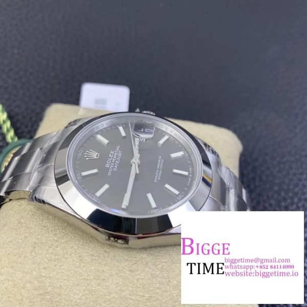 DateJust 41mm 126300 Smooth Bezel Grey Dial Oyster Bracelet VSF VS3235 - Image 5