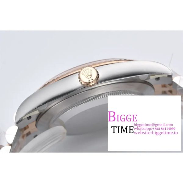 DateJust 41mm 126331 904L SS Clean 1:1 Best Edition Brown Dial on SS/RG Jubilee Bracelet VR3235 - Image 9