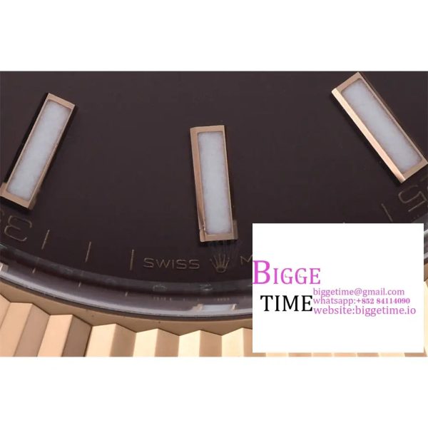 DateJust 41mm 126331 904L SS Clean 1:1 Best Edition Brown Dial on SS/RG Jubilee Bracelet VR3235 - Image 3