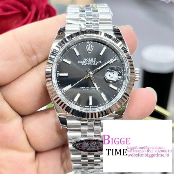 DateJust 41mm 126334 Fluted Bezel Black Dial Jubilee Bracelet Clean Factory CF VR3235