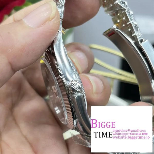 DateJust 41mm 126334 Fluted Bezel Black Dial Jubilee Bracelet Clean Factory CF VR3235 - Image 6