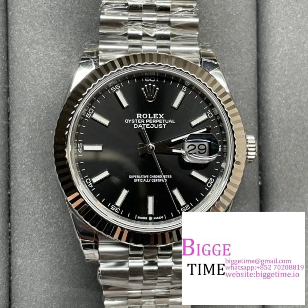 DateJust 41mm 126334 Fluted Bezel Black Dial Jubilee Bracelet VSF VS3235