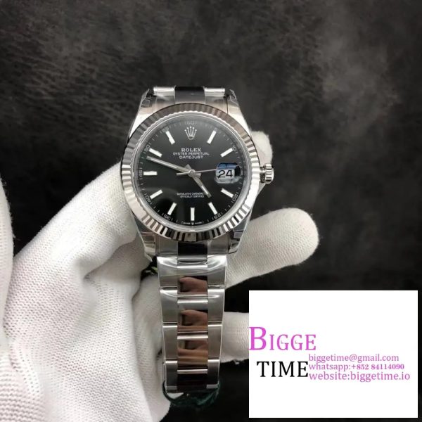 DateJust 41mm 126334 Fluted Bezel Black Dial Oyster Bracelet VSF VS3235 - Image 8