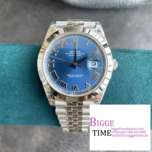 DateJust 41mm 126334 Fluted Bezel Blue Dial Roma Marker Jubilee Bracelet  VR3235