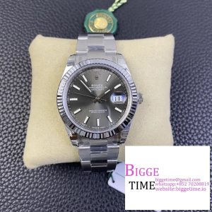 DateJust 41mm 126334 Fluted Bezel Grey Dial Oyster Bracelet VSF VS3235