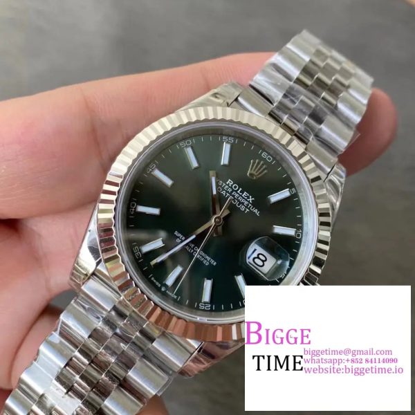 DateJust 41mm 126334 Fluted Bezel Mint Green Dial Jubilee Bracelet VSF VS3235 - Image 2
