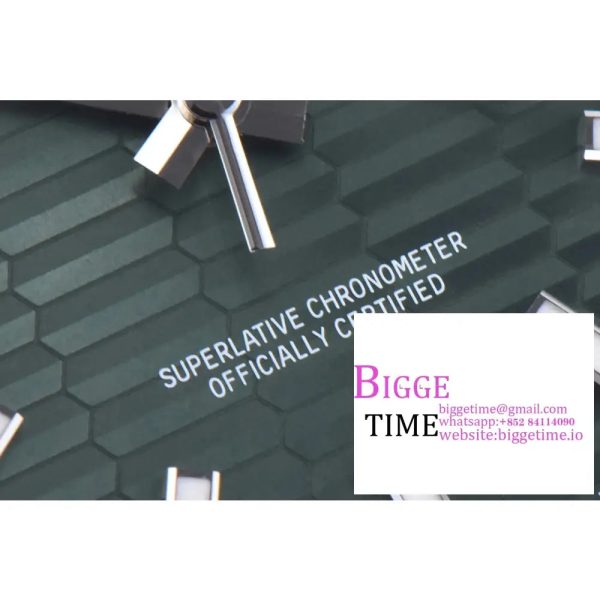 DateJust 41mm 126334 Fluted Bezel Mint Green Motif Dial Jubilee Bracelet Clean Factory CF VR3235 - Image 8