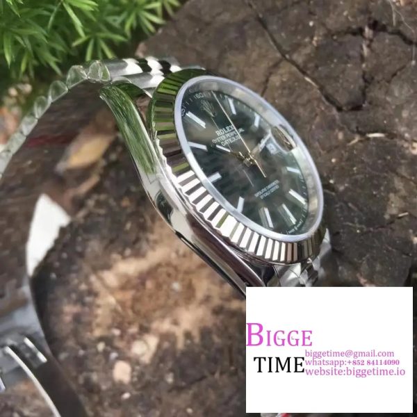 DateJust 41mm 126334 Fluted Bezel Mint Green Motif Dial Jubilee Bracelet VSF VS3235 - Image 4