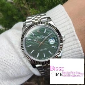 DateJust 41mm 126334 Fluted Bezel Mint Green Motif Dial Jubilee Bracelet VSF VS3235