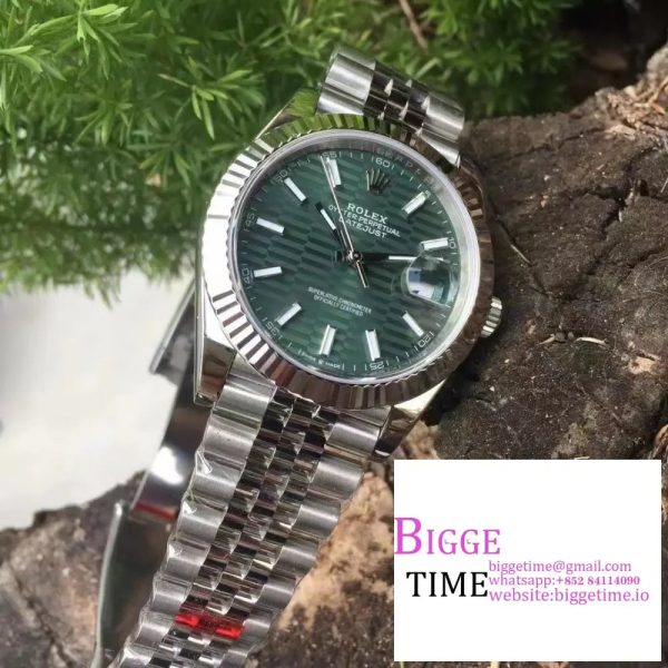 DateJust 41mm 126334 Fluted Bezel Mint Green Motif Dial Jubilee Bracelet VSF VS3235 - Image 3