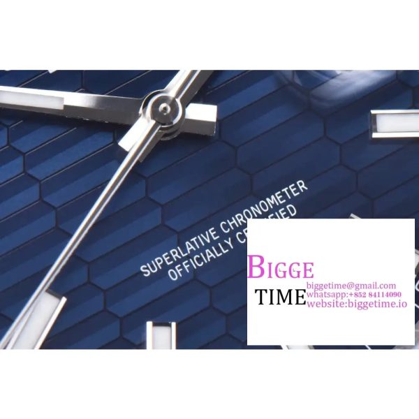 DateJust 41mm 126334 Fluted Bezel Motif Blue Dial Jubilee Bracelet Clean Factory CF VR3235 - Image 8
