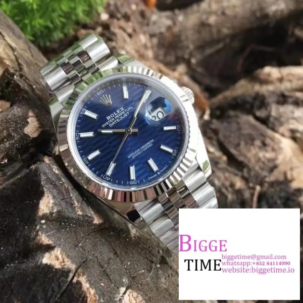 DateJust 41mm 126334 Fluted Bezel Motif Blue Dial Jubilee Bracelet VSF VS3235 - Image 5