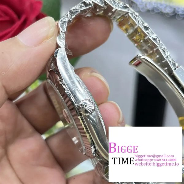 DateJust 41mm 126334 Fluted Bezel Silver Dial Jubilee Bracelet Clean Factory CF VR3235 - Image 6
