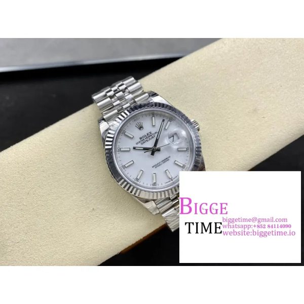 DateJust 41mm 126334 Fluted Bezel White Dial Jubilee Bracelet VSF VS3235 - Image 3