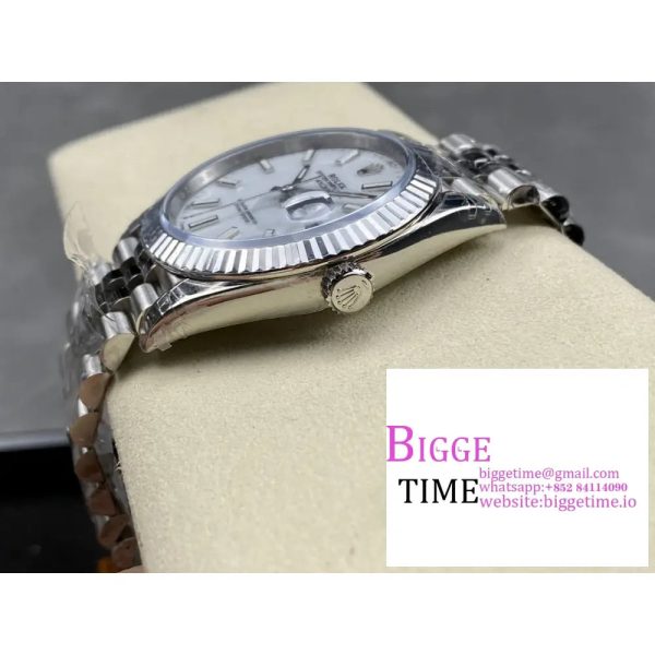 DateJust 41mm 126334 Fluted Bezel White Dial Jubilee Bracelet VSF VS3235 - Image 5