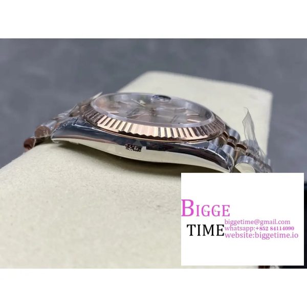DateJust 41mm Fluted Bezel Champagne Dial RG/SS Jubilee Bracelet VSF VS3235 - Image 5