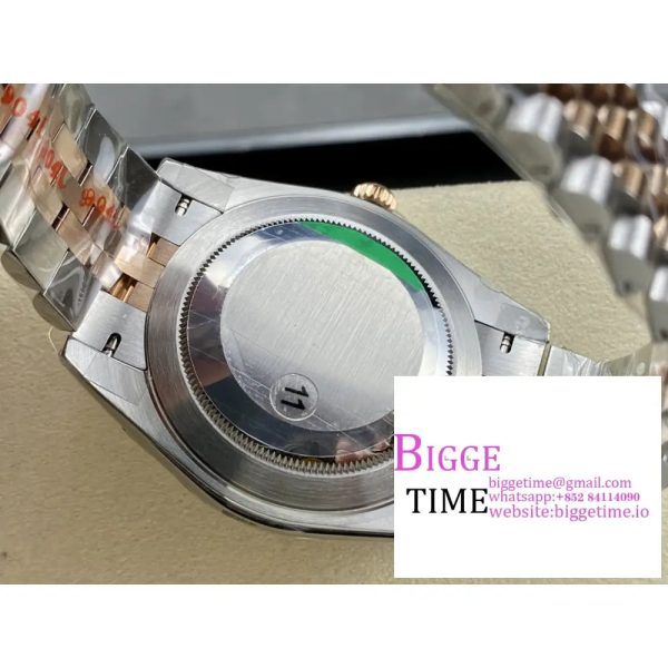 DateJust 41mm Fluted Bezel Champagne Dial RG/SS Jubilee Bracelet VSF VS3235 - Image 9
