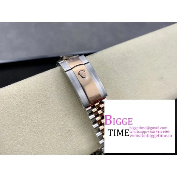 DateJust 41mm Fluted Bezel Champagne Dial RG/SS Jubilee Bracelet VSF VS3235 - Image 8