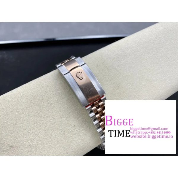 DateJust 41mm Fluted Bezel Chocolate Dial RG/SS Jubilee Bracelet VSF VS3235 - Image 8