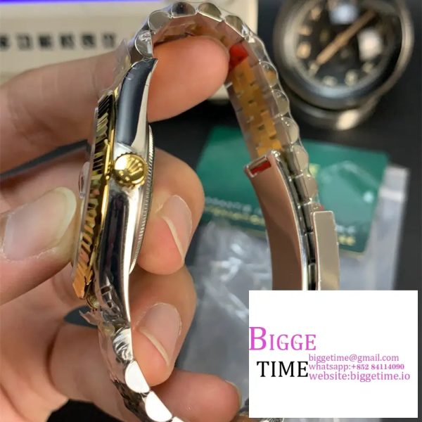 DateJust 41mm Fluted Bezel Gold Motif Dial YG/SS Jubilee Bracelet VSF VS3235 - Image 3
