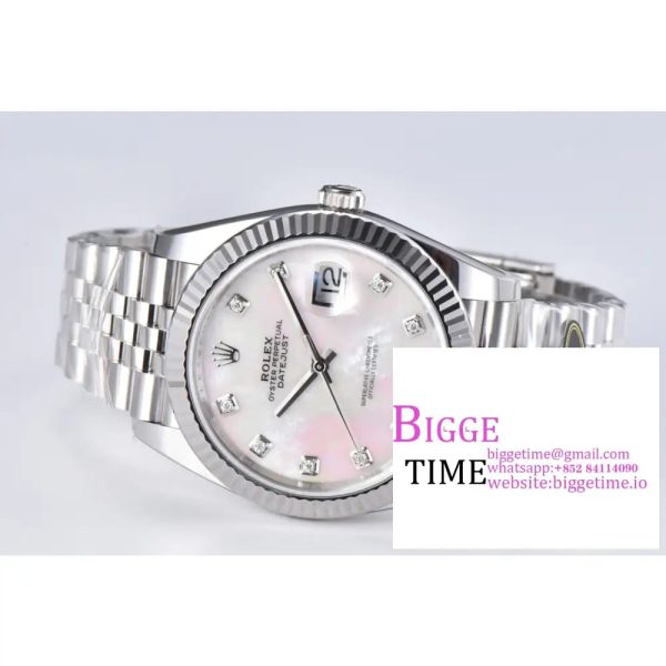 DateJust 41mm Fluted Bezel Mop Dial Diamond Marker Oyster Bracelet Clean Factory CF VR3235 - Image 6