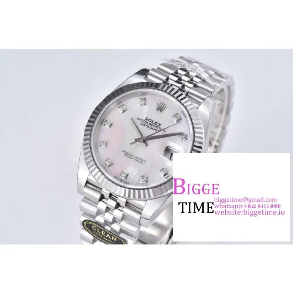 DateJust 41mm Fluted Bezel Mop Dial Diamond Marker Oyster Bracelet Clean Factory CF VR3235 - Image 2
